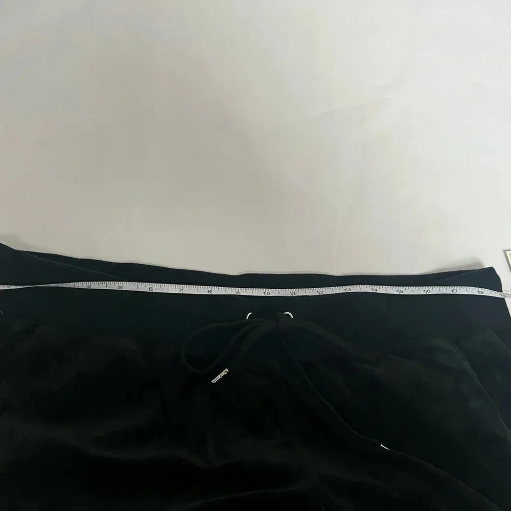 Michael Kors rhinestone black velvet velour Cotton pants joggers XXL pull on